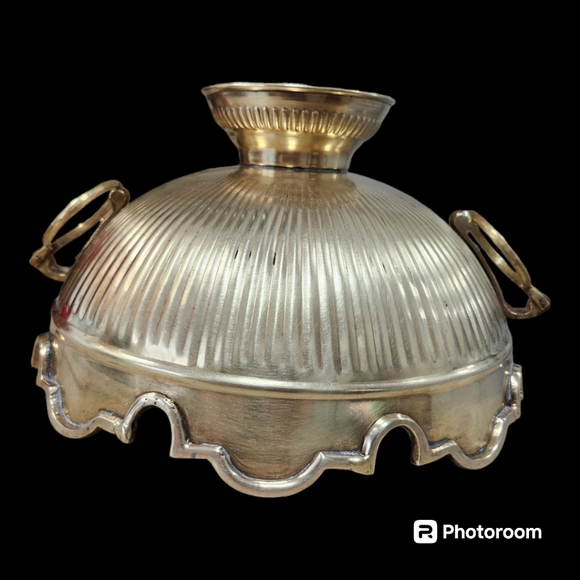 Vintage Mid 20th Century Polished Brass Glass Cooler - Picture 8 of 10